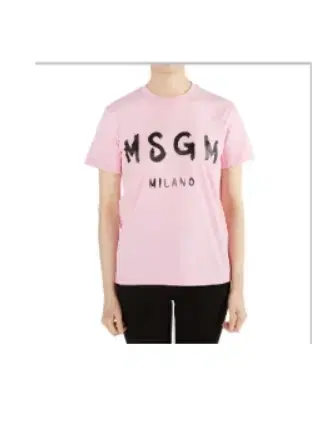 msgm 엠에스지엠 레터링 핑크 티셔츠 xs사이즈