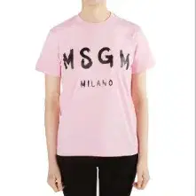 msgm 엠에스지엠 레터링 핑크 티셔츠 xs사이즈