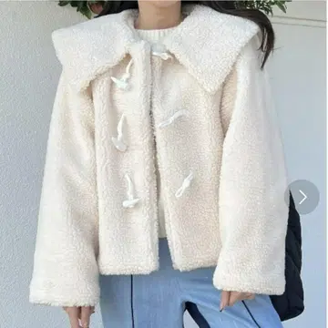 [새상품급]더플 코트 아이보리