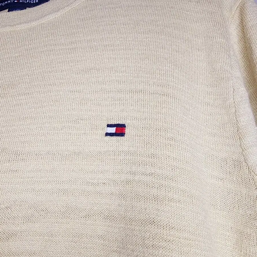 Tommy hilfiger 타미힐피거 린넨코튼 로고자수 니트