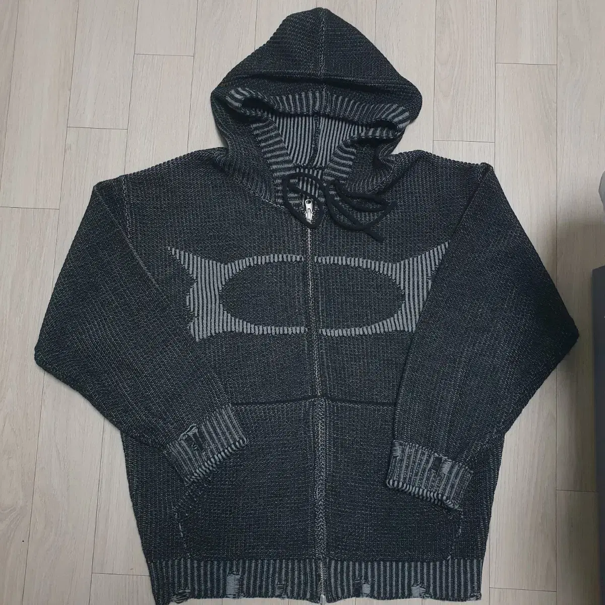 크리틱 WORMHOLE KNIT HOOD ZIP UP 니트 후드집업