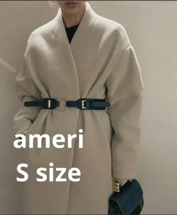 ameri UND PLUMP SLEEVE BELTED COAT 롱 코트