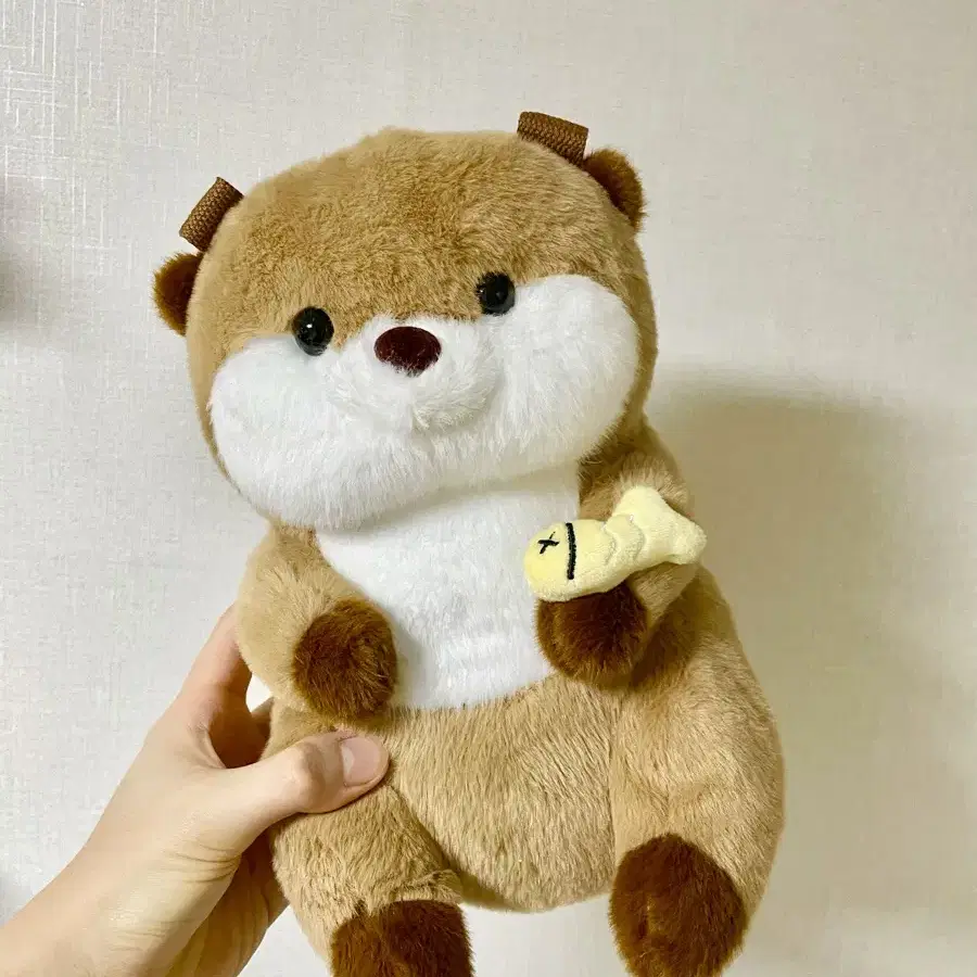 (짱오락실) 수달 백팩 인형 30cm