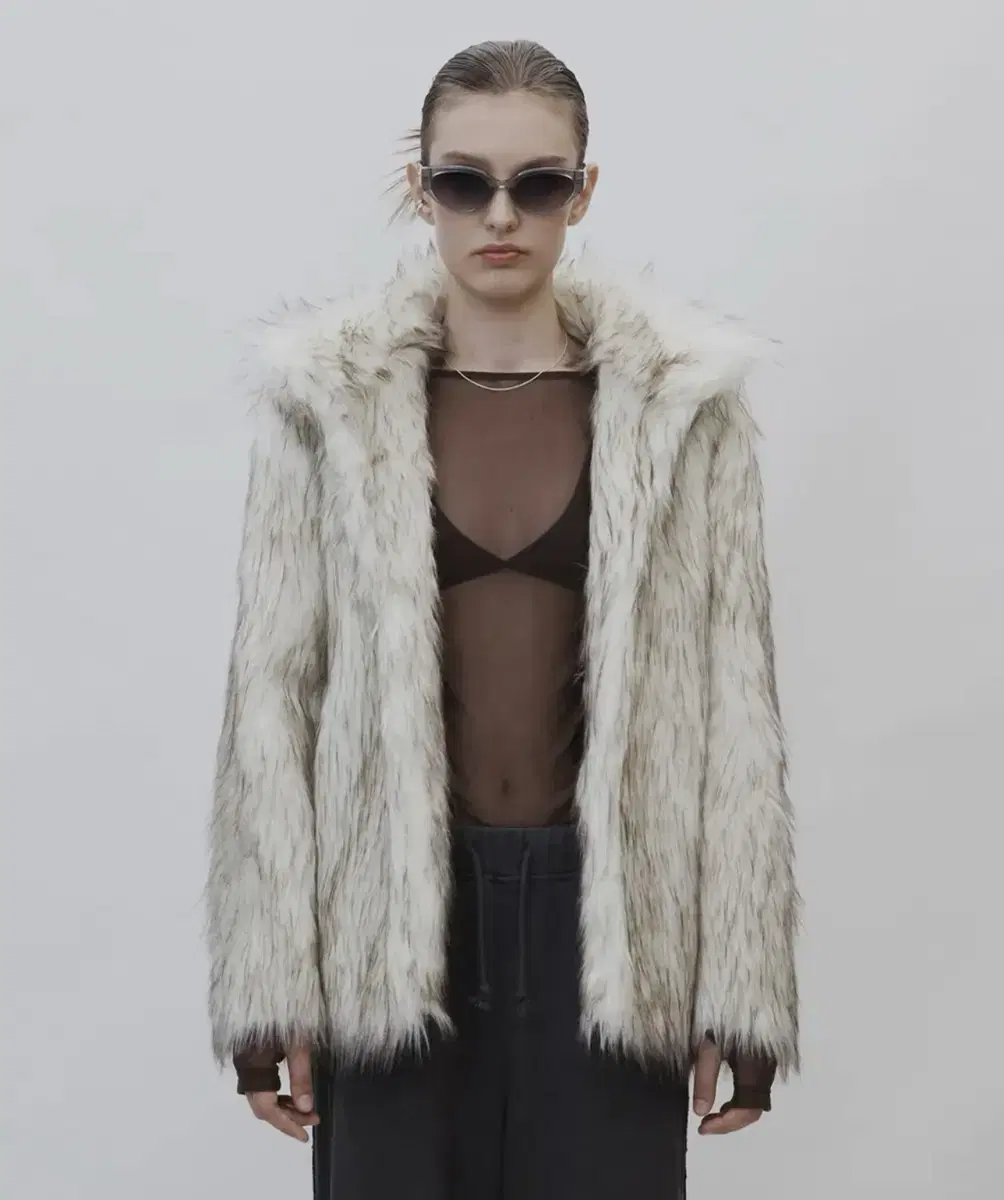 커렌트 HEAVY MIX FUR JACKET