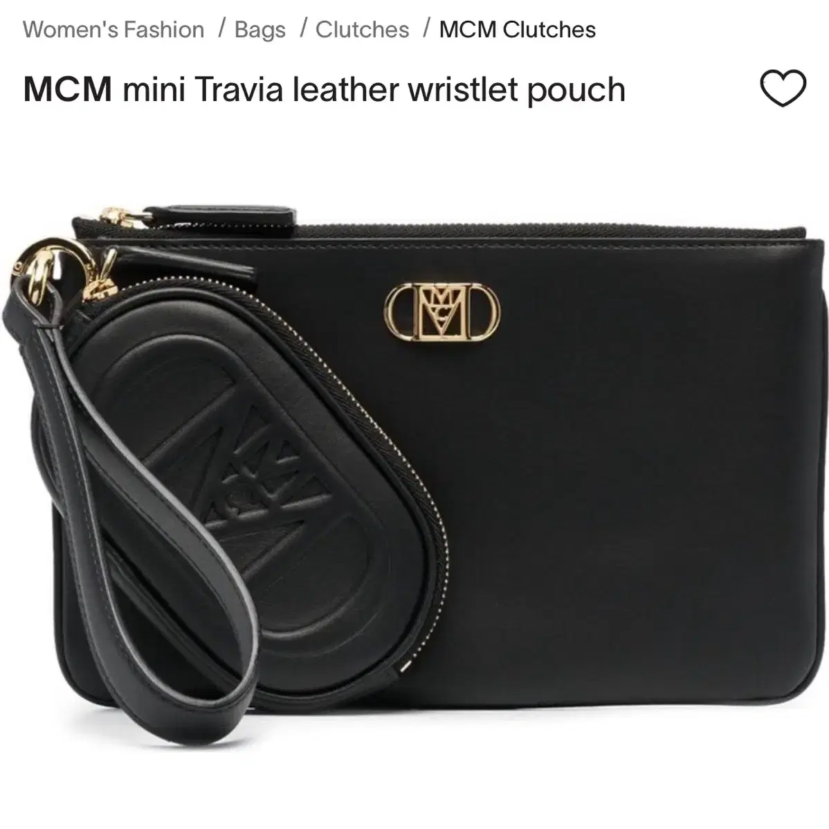 (새상품) MCM mini travia 손목 파우치