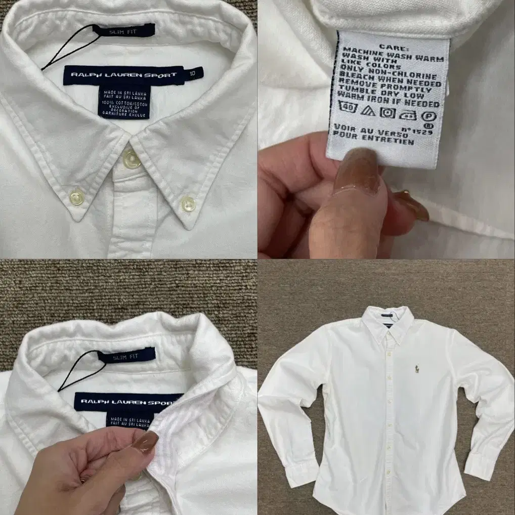 (size 10) POLO 폴로 랄프로렌 화이트 셔츠 슬림핏