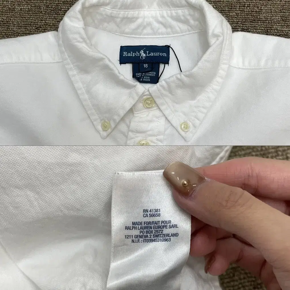 (size 18) POLO 폴로 랄프로렌 화이트 셔츠