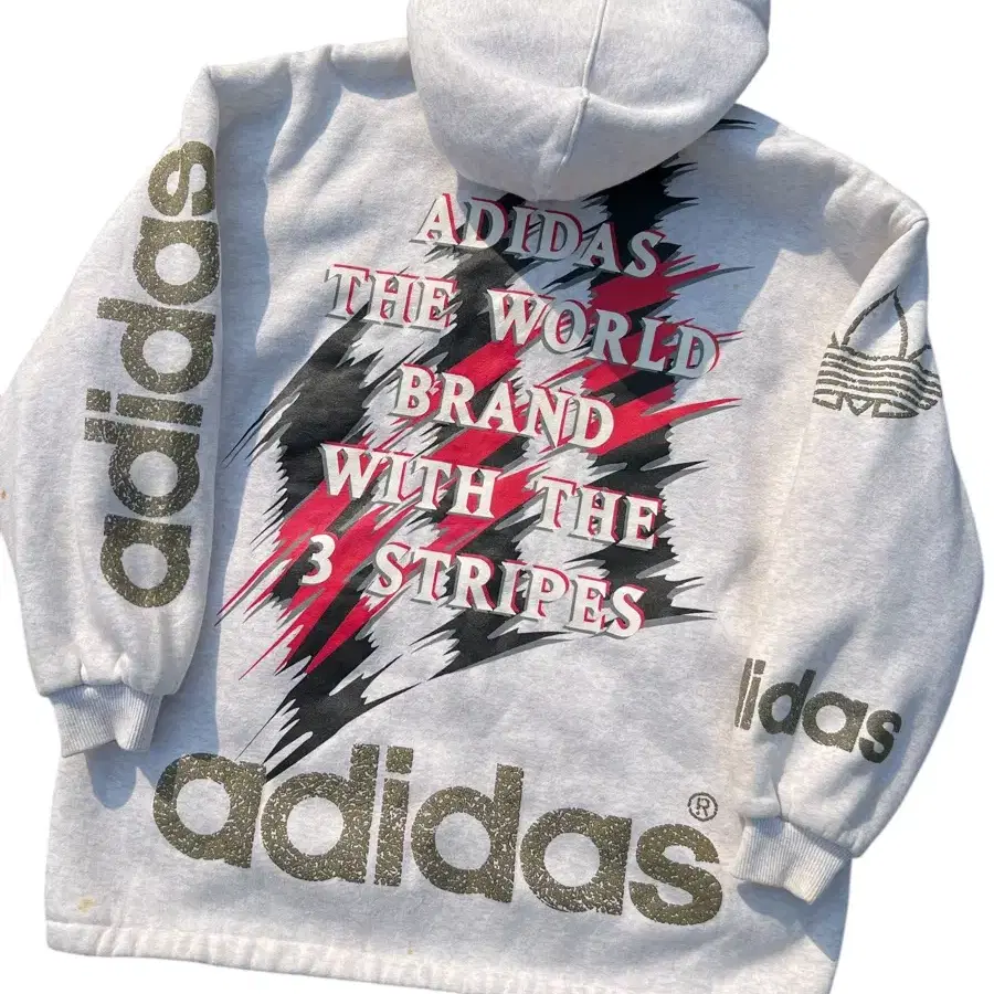 90s Adidas 아디다스 양털 후드집업