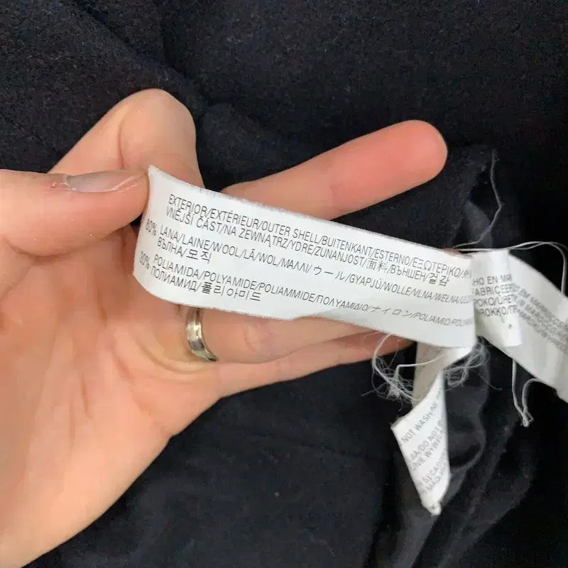 자라 ZARA 블랙 울 여자 롱코트 85 G02725