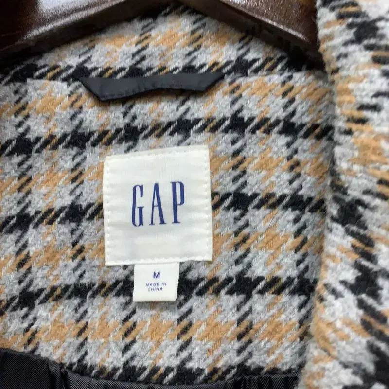 갭 GAP 체크 울 롱코트 95 G02727