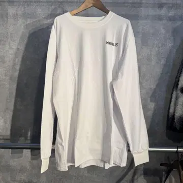 MIND PLUS 화이트 롱 티셔츠 XL