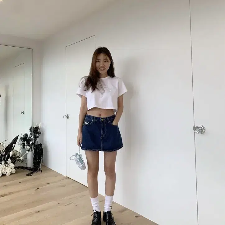 오버듀플레어 90s mini denim skirts 데님스커트 s 타낫