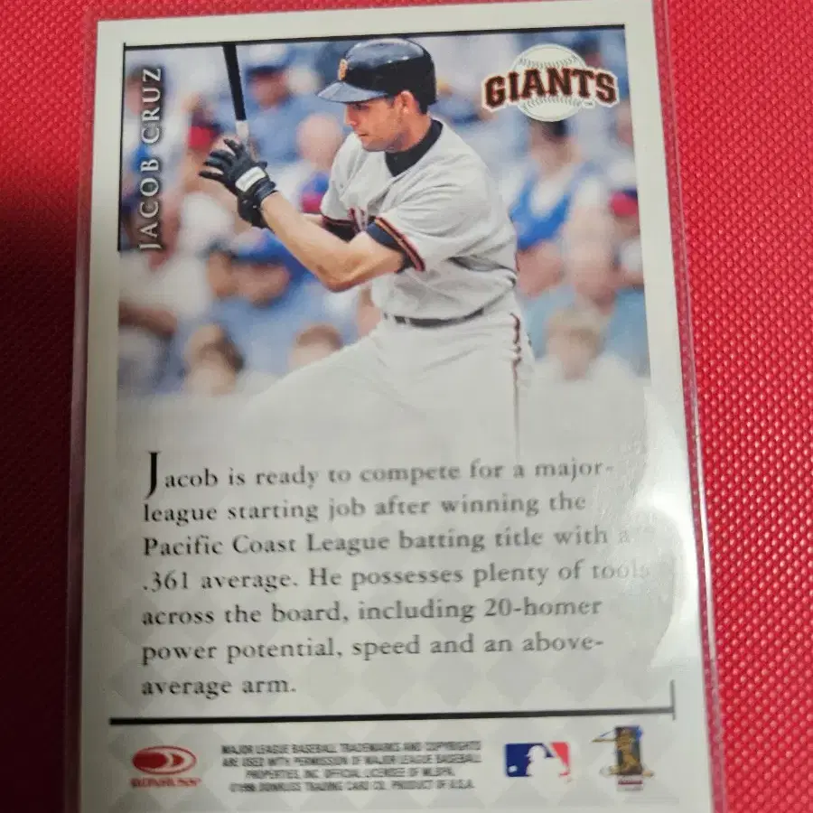 한화 용병)제이콥 크루즈 Donruss 오토 카드