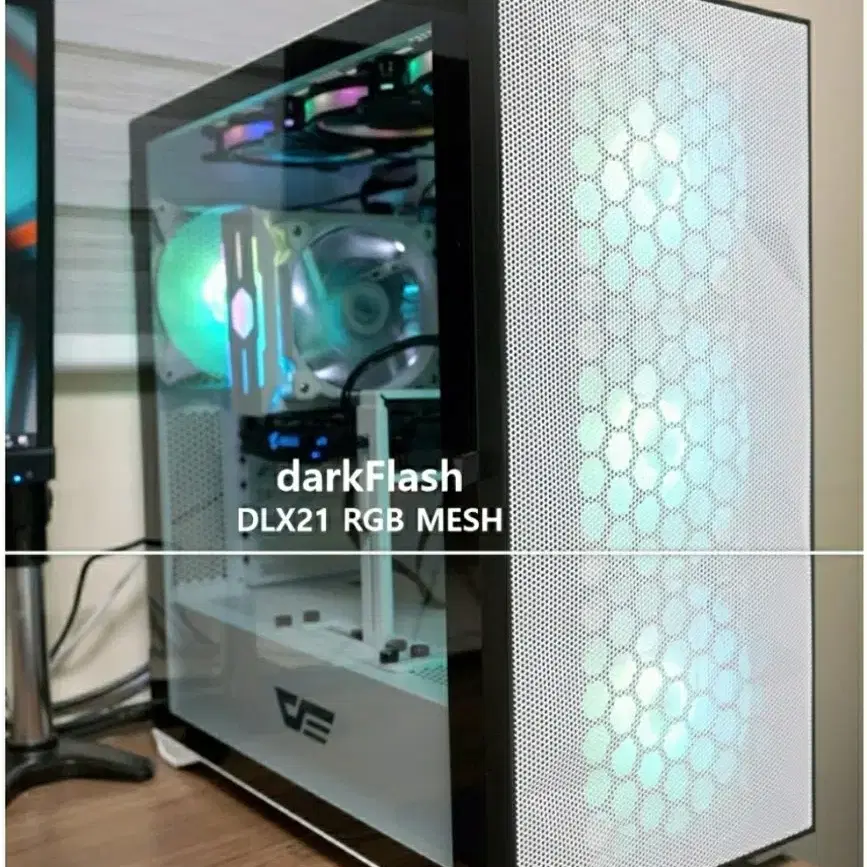 darkFlash DLX21 RGB MESH 강화유리 (화이트)