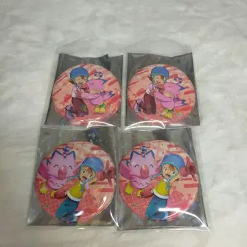 디지몬 어드벤처 다이버시티 25주년 캔뱃지 빈 4개 세트