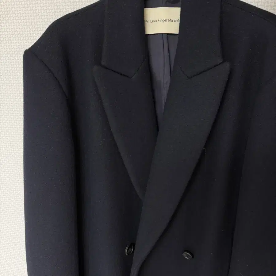 LFM double wool coat dark navy