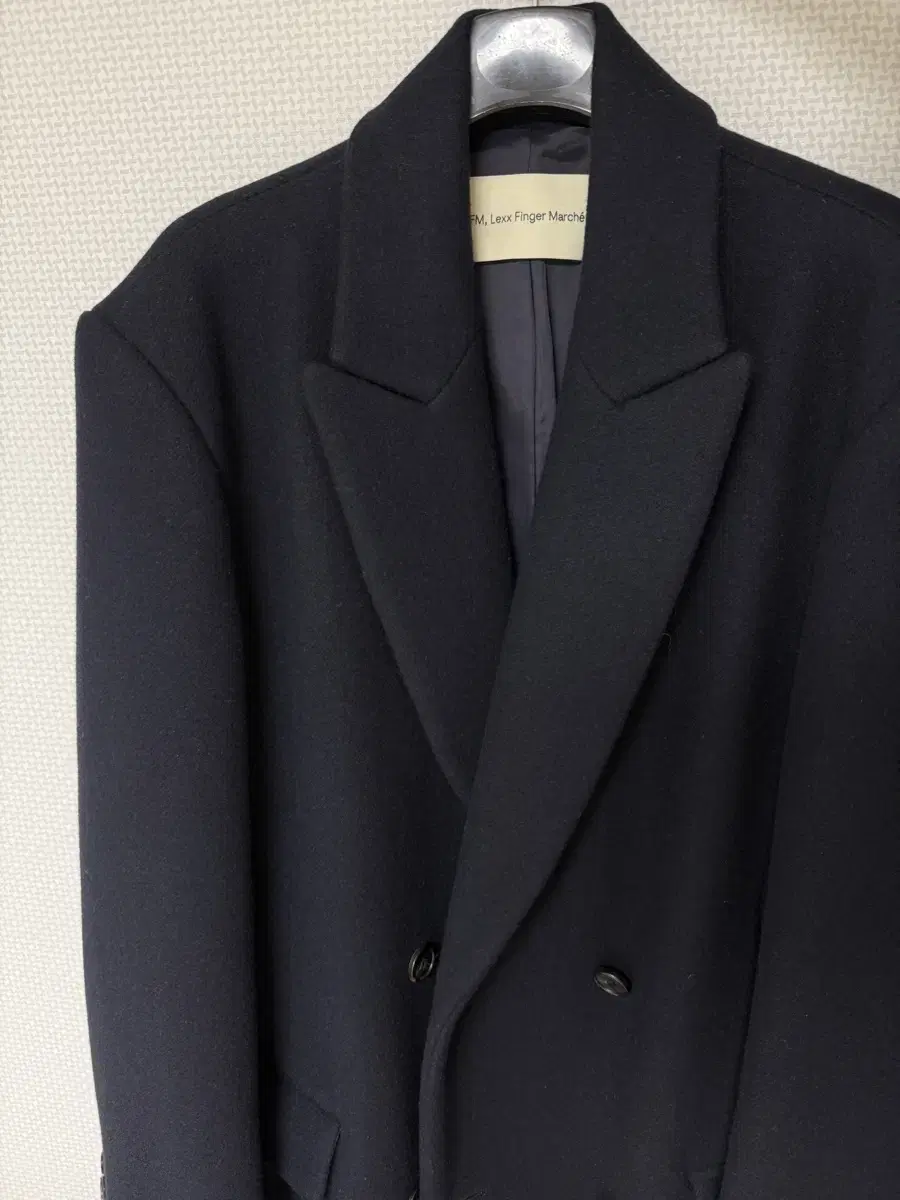 LFM double wool coat dark navy