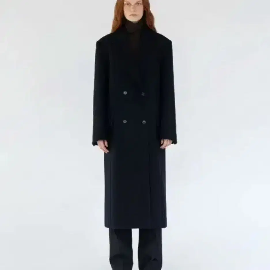 LFM double wool coat dark navy