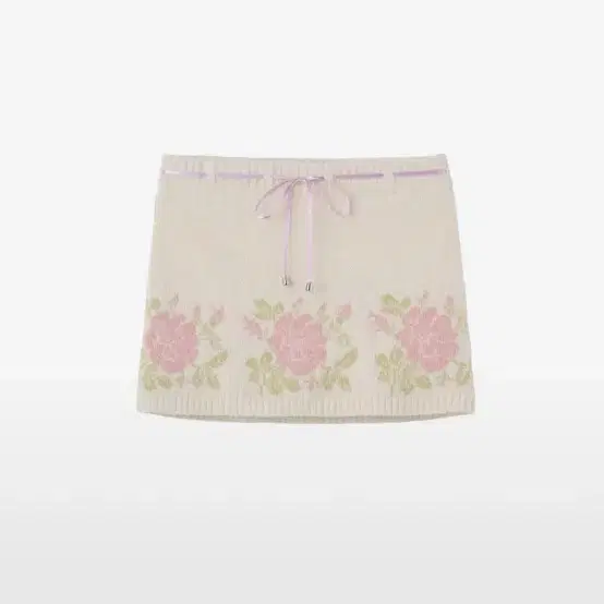 스컬프터 Angora Micro Skirt Ivory