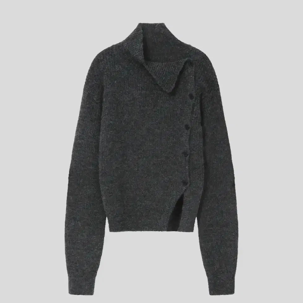 미세키서울 Side button knit CHARCOAL