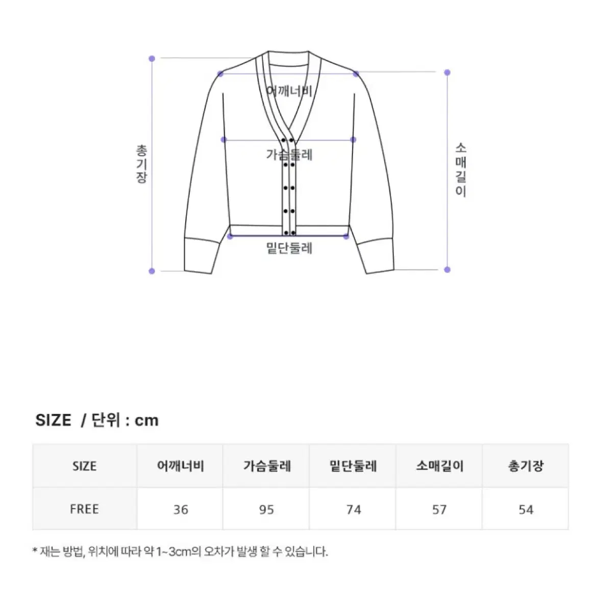 비버리힐스폴로클럽 여성 더블 버튼 배색 니트가디건