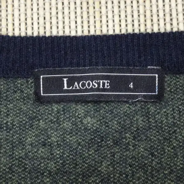 (100) 라코스테 LACOSTE 남성 울 브이넥 니트