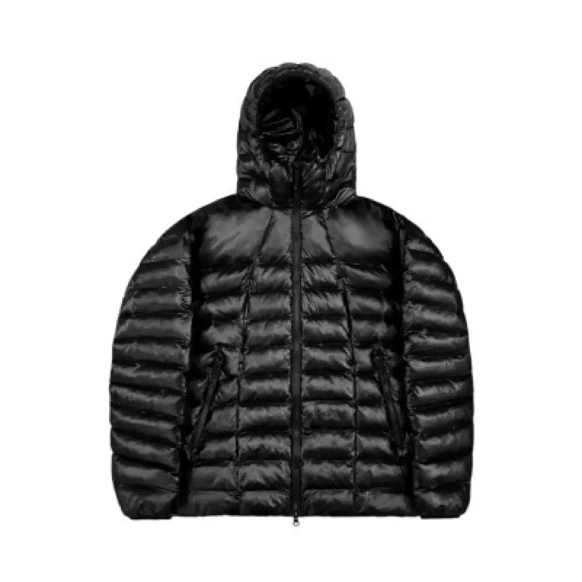 CURVED ZIPPER LIGHTWEIGHT PUFFER JACKET