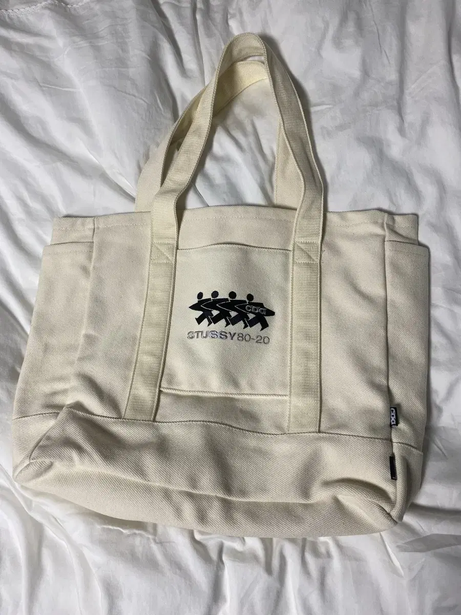 stussy x cdg 스투시 꼼데가르송 캔버스 토트 백