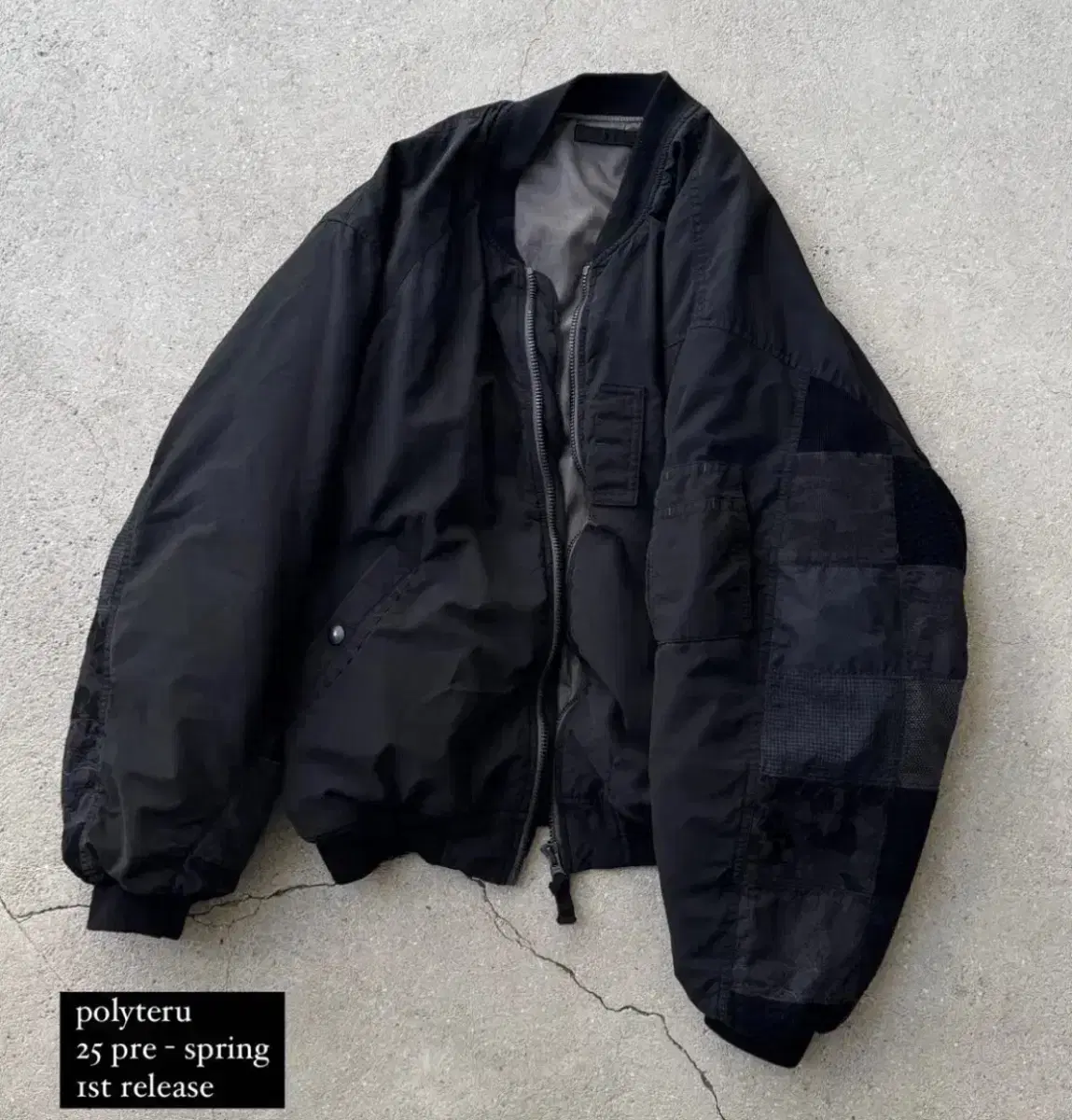 [2] POLITHER 1011 REVERSIBLE PATCHED MAWON WASHED BLACK 25SS