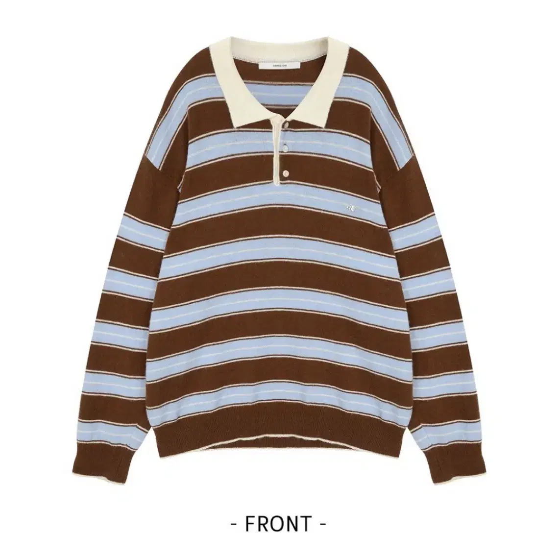 댄크디어 wool stripe loosefit knit