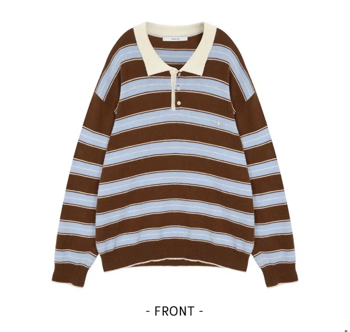 댄크디어 wool stripe loosefit knit