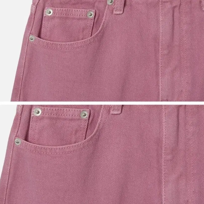 [VOCAVACA] Straight Fit Pink Denim Pants