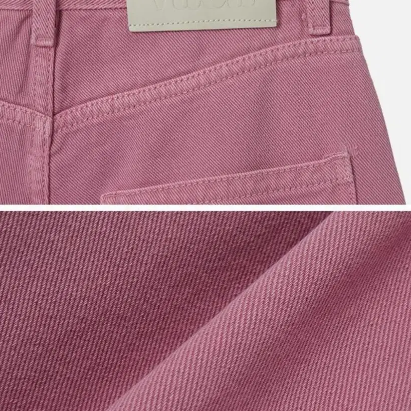 [VOCAVACA] Straight Fit Pink Denim Pants