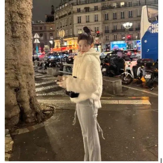 제니오 white fluffy fur jacket ivory 퍼자켓