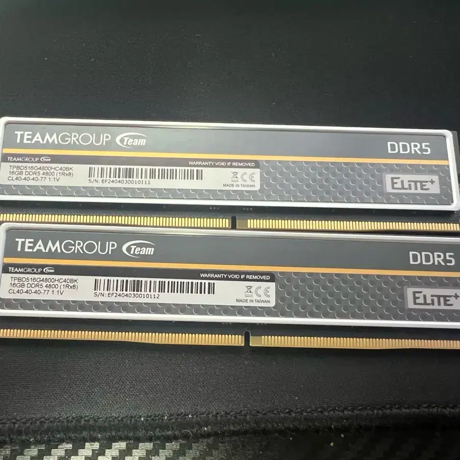 팀그룹 DDR5-4800 CL 40 elite plus 16X2