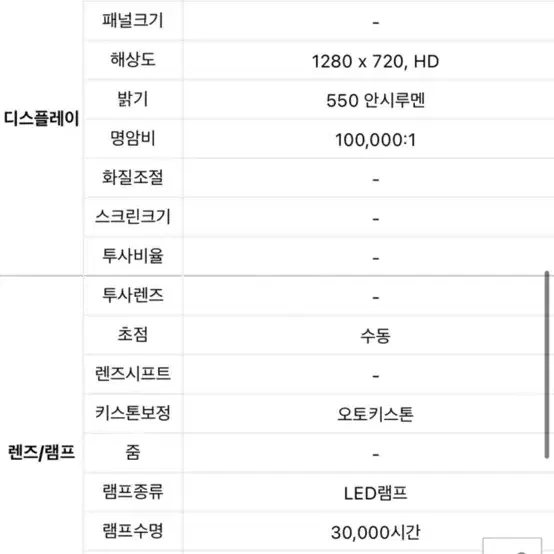 Lg 빔프 ph550