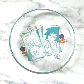 귀멸의 칼날 ufotable 유리 미니 플레이트 점프샵 실야 기유 기용