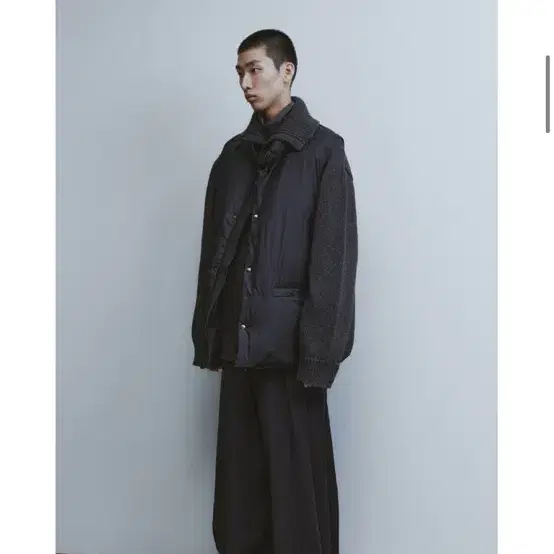 유스 Strap Wide Trousers-Dark Brown