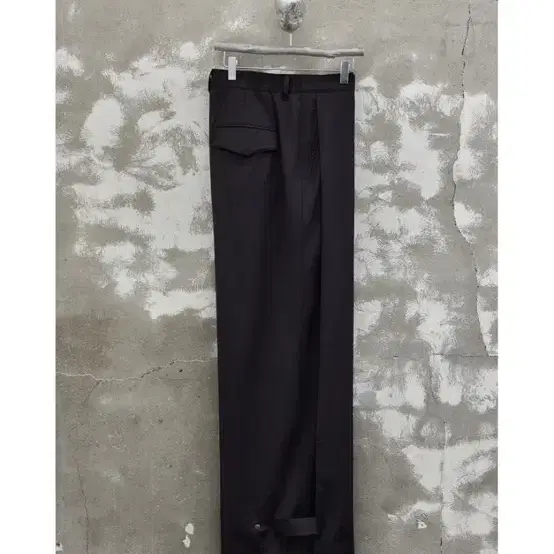 유스 Strap Wide Trousers-Dark Brown