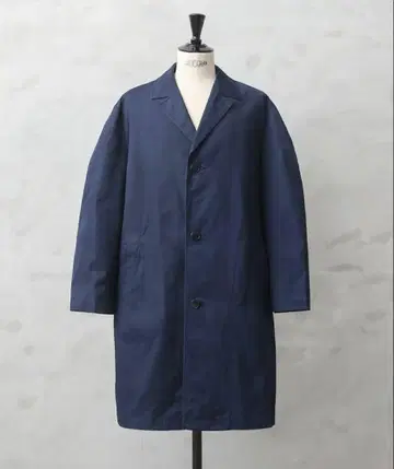 새상품 프랑스 군대 1960년대 코튼 레인코트 네이비