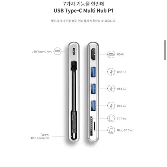 무아스 TYPE-C 멀티허브 P1 맥북용 추천