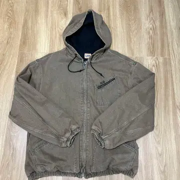 XLARGExLee OVERDYED DENIM HOODED JACKET