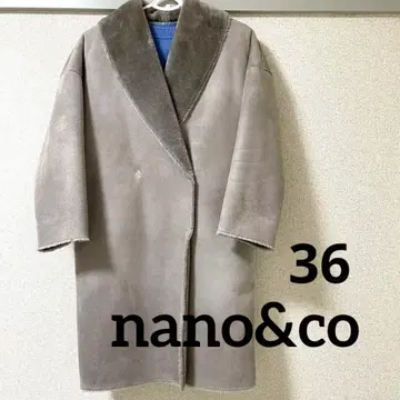 나노 유니버스 무톤 코트/그레이/더블 브레스트/36