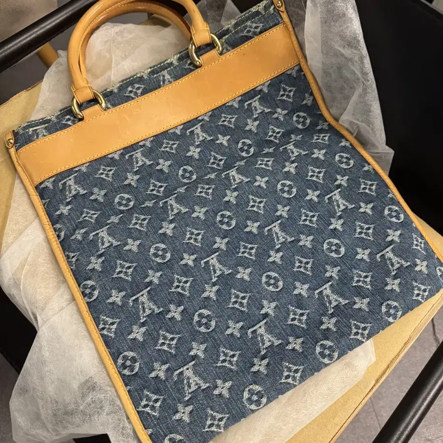 루이비통 모노그램 쇼퍼 데님 토트 백 삭플라 louis vuitton b