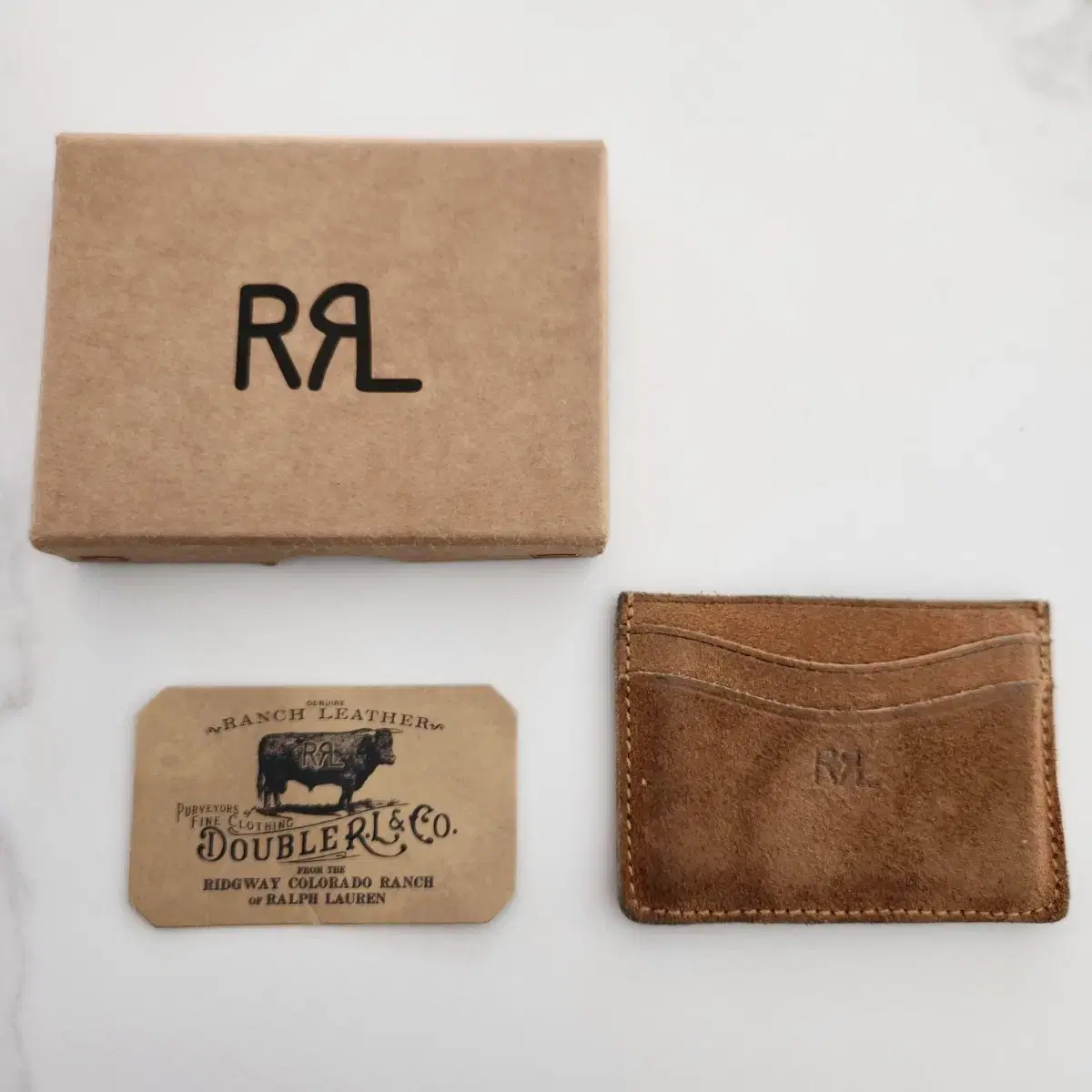 RRL Double RL Colorado Ranch Leather Suede kard Wallet