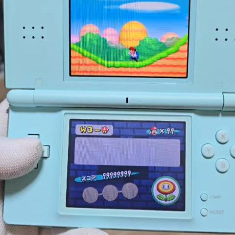 A-급 닌텐도 DS Lite DSL 아이스블루 새터치판