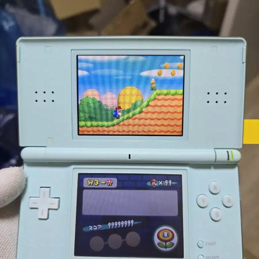 A-급 닌텐도 DS Lite DSL 아이스블루 새터치판