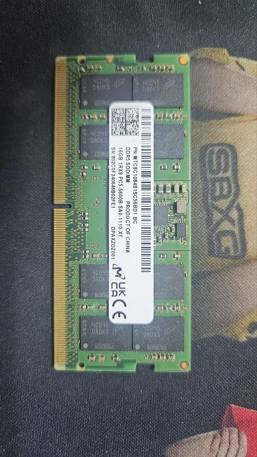 MT RAM DDR-5600 512GB for laptops