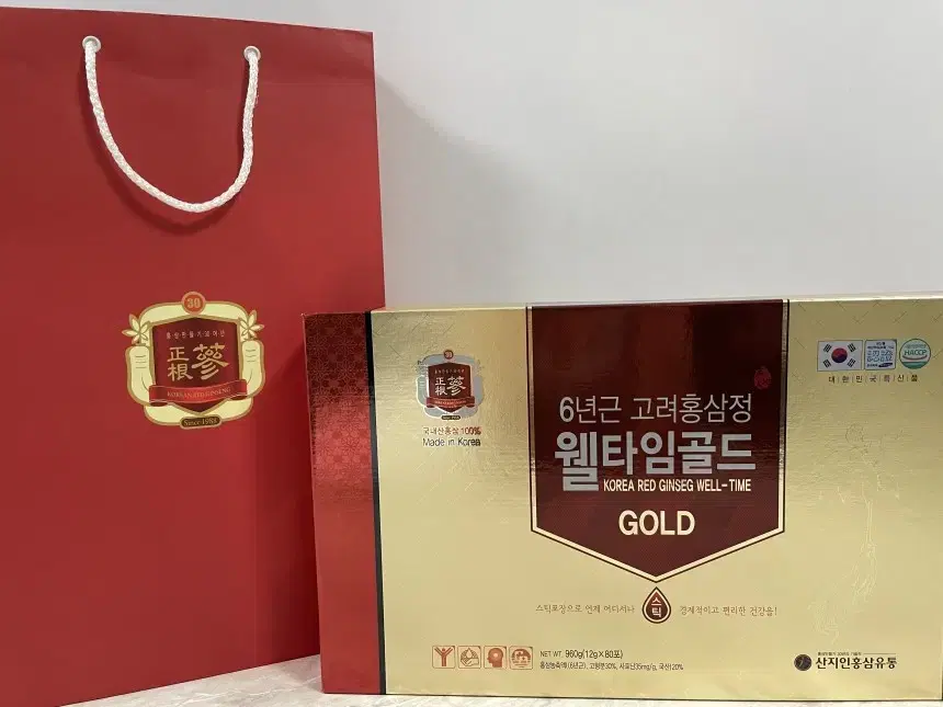 6년근 고려홍삼정 웰타임골드 960g (12g X 80포) [원산지:국산