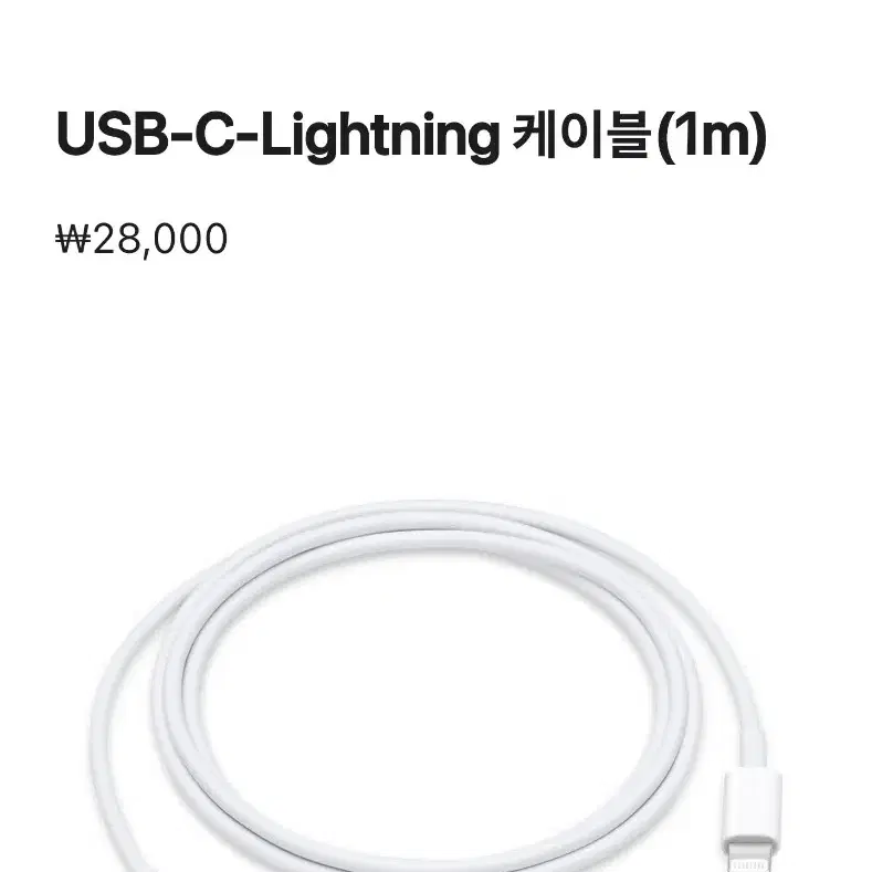 애플 USB-C 라이트닝 1m 케이블